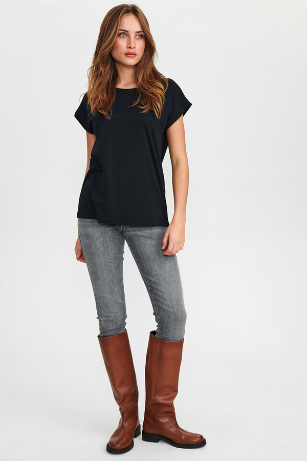 ΑΜΑΝΙΚΟ T-SHIRT NUMPH - 0000 ΜΑΥΡΟ